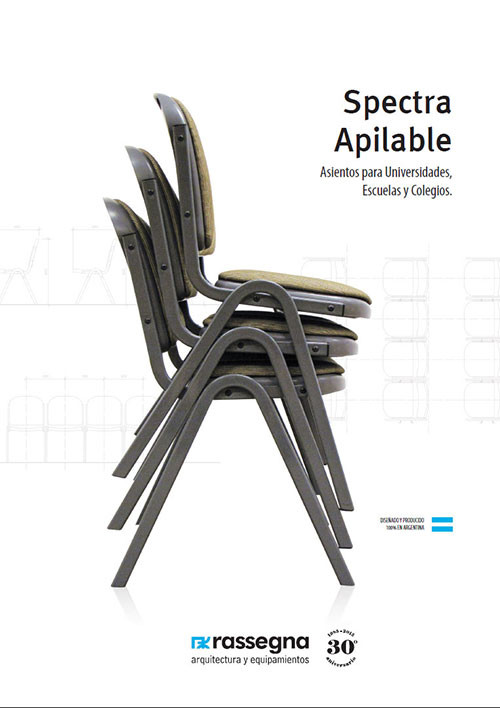 Silla apilable modelo Spectra para Universidades y Colegios