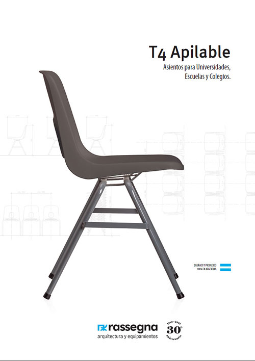 Silla Apilable para Universidades modelo T4