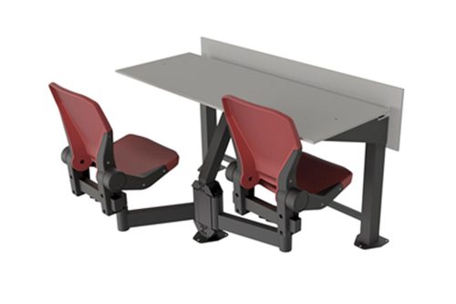 Mesa para prensa con asientos para estadios